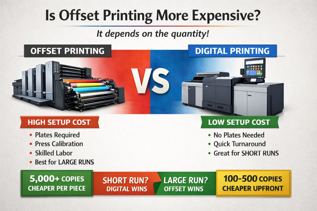 Is Offset Printing More Expensive Than Digital Printing?