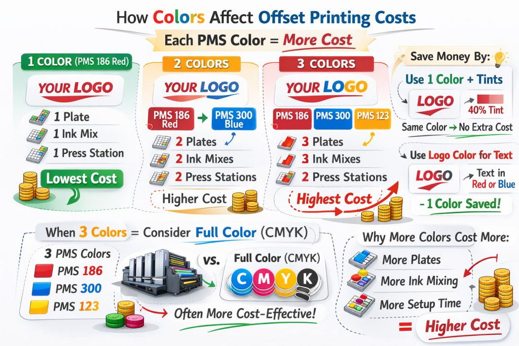 How Colors Impact the Cost of Offset Printing